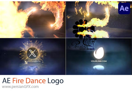دانلود پروژه افترافکت لوگوموشن با رقص آتش + آموزش - Fire Dance Logo