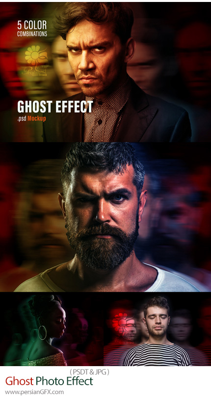 دانلود قالب لایه باز ایجاد افکت روح بر روی تصاویر - Ghost Photo Effect