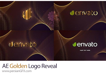 دانلود پروژه افترافکت اینترو لوگوی طلایی + آموزش - Golden Logo Reveal