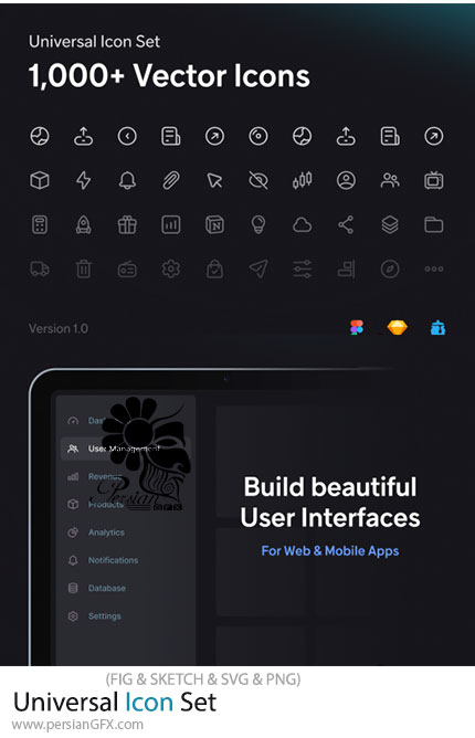 دانلود بیش از 1000 آیکون برای وب‌سایت‌ها و اپلیکیشن‌های حرفه‌ای - Universal Icon Set