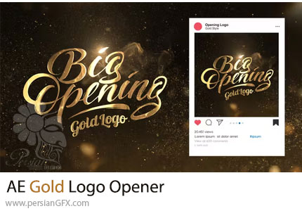 دانلود پروژه افترافکت اوپنر لوگو با ذرات گرد و غبار طلایی - Gold Logo Opener