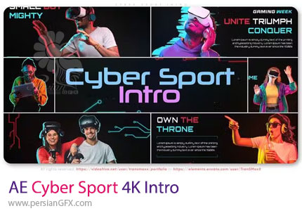 دانلود پروژه افترافکت اینترو ورزشی با تم سایبری + آموزش - Cyber Sport 4K Intro