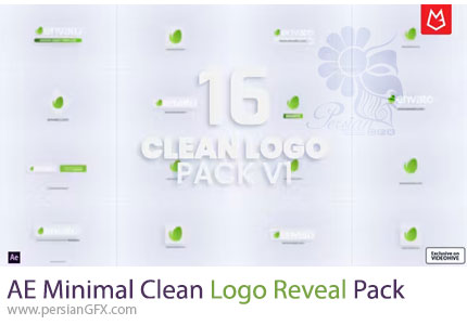 دانلود پروژه افترافکت 16 قالب نمایش لوگوی مینیمال شفاف - Minimal Clean Logo Reveal Pack