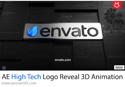 دانلود پروژه افترافکت انیمیشن لوگوی سه بعدی هایتک + آموزش - High Tech Logo Reveal 3D Animation