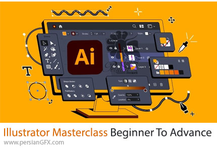 دوره جامع آموزش کامل ادوبی ایلوستریتور از مبتدی تا حرفه ای - Adobe Illustrator Master class Beginner To Advance
