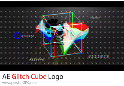 دانلود پروژه افترافکت لوگوموشن با مکعب گلیچ - Glitch Cube Logo