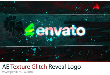 دانلود پروژه افترافکت اینترو لوگو با تکسچر گلیچ + آموزش - Texture Glitch Reveal Logo