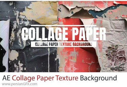 دانلود پروژه افترافکت بک گراند بافت کاغذ کلاژ + آموزش - Collage Paper Texture Background