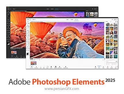 دانلود فتوشاپ المنت، نسخه ساده نرم افزار فتوشاپ برای افراد مبتدی - Adobe Photoshop Elements 2025 v25.0 x64