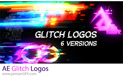 دانلود پروژه افترافکت نمایش لوگو با 6 افکت گلیچ متنوع + آموزش - Glitch Logos