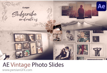 دانلود پروژه افترافکت اسلایدشو تصاویر به سبک کلاسیک و نوستالژیک + آموزش - Vintage Photo Slides For After Effects