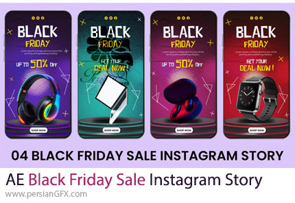 دانلود پروژه افترافکت استوری اینستاگرام فروش ویژه بلک فرایدی - Black Friday Sale Instagram Story