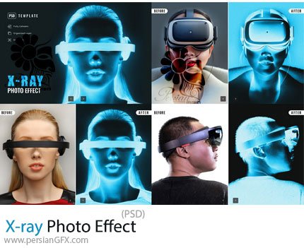 دانلود قالب لایه باز ایجاد افکت ایکس ری بر روی تصاویر - X-ray Photo Effect