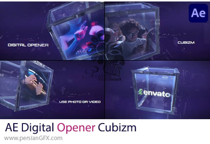 دانلود پروژه افترافکت اوپنر دیجیتال با تم کوبیسم + آموزش - Digital Opener Cubizm