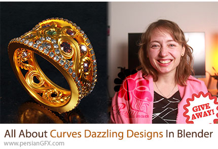 آموزش طراحی جواهرات سهبعدی با استفاده از ابزار Curves در بلندر - All About Curves Dazzling Designs In Blender 3D