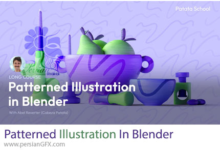 آموزش تصویرسازی سه بعدی با پترن در بلندر - Patterned Illustration In Blender
