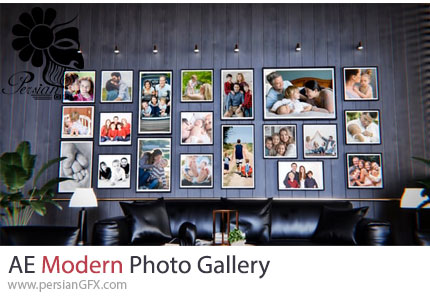 دانلود پروژه افترافکت اسلایدشو گالری عکس به سبک مدرن + آموزش - Modern Photo Gallery