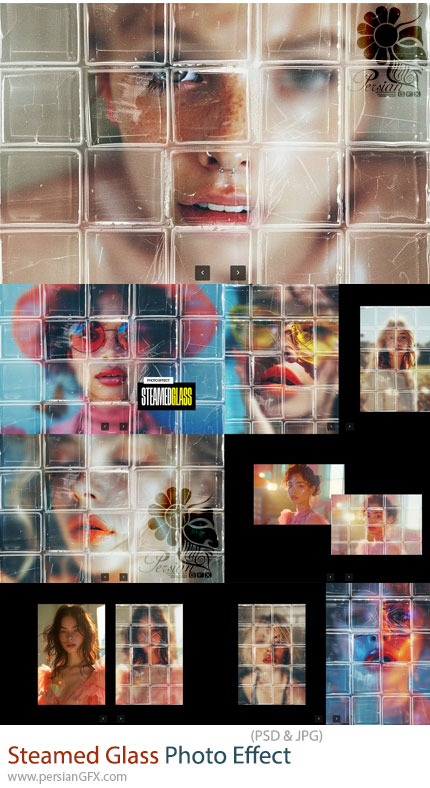 دانلود افکت لایه باز شیشه بخار گرفته برای تصاویر - Steamed Glass Photo Effect