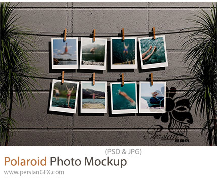 دانلود موکاپ عکس پولاروید - Polaroid Photo Mockup