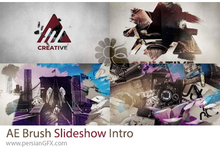 دانلود پروژه افترافکت اینترو اسلایدشو با افکت براش نقاشی + آموزش - Brush Slideshow Intro