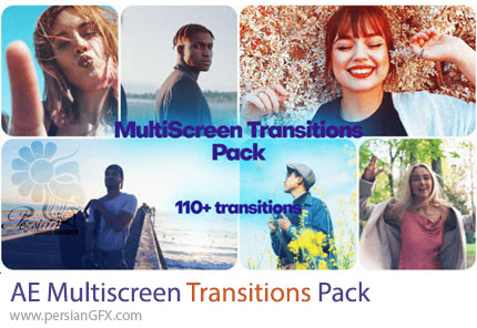 دانلود پروژه افترافکت بیش از 110 ترانزیشن مولتی اسکرین + آموزش - Multiscreen Transitions Pack