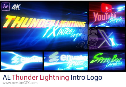 دانلود پروژه افترافکت اینترو لوگو با انرژی رعد و برق + آموزش - Thunder Lightning Intro Logo