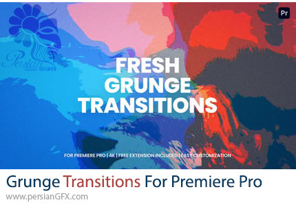 دانلود پروژه پریمیر ترانزیشن های گرانج - Grunge Transitions
