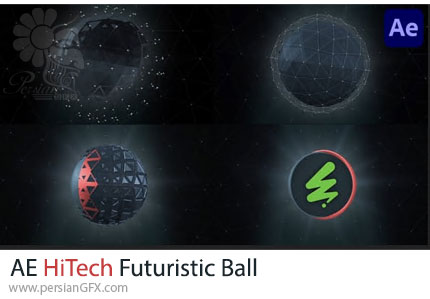 دانلود پروژه افترافکت نمایش لوگو با توپ واقع گرایانه هایتک + آموزش - HiTech Futuristic Ball