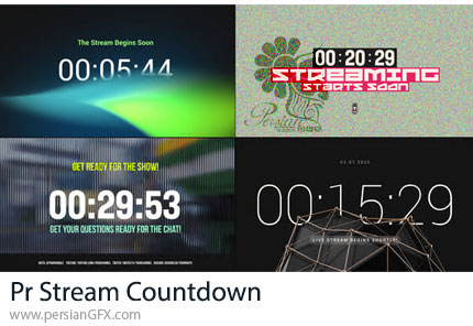 دانلود پروژه پریمیر شمارش معکوس استریم + آموزش - Stream Countdown