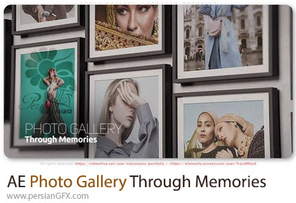 دانلود پروژه افترافکت اسلایدشو تصاویر با قاب های واقعی روی دیوار - Photo Gallery Through Memories