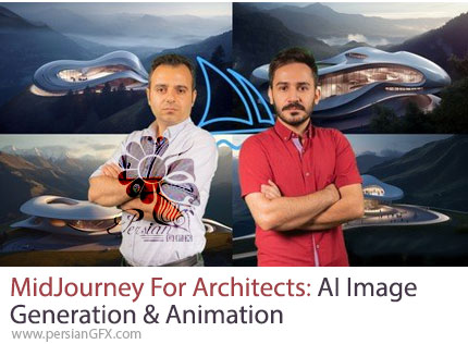 آموزش تولید تصویر با هوش مصنوعی، مهندسی پرامپت و تجسم معماری با میدجورنی - MidJourney For Architects: AI Image Generation & Animation