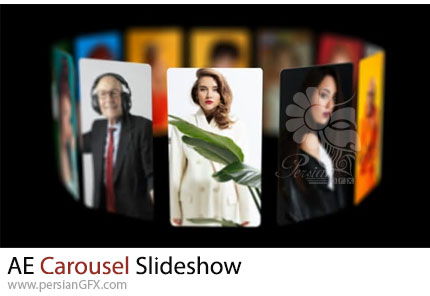 دانلود پروژه افترافکت اسلایدشو تصاویر به سبک کاروسل + آموزش - Carousel Slideshow