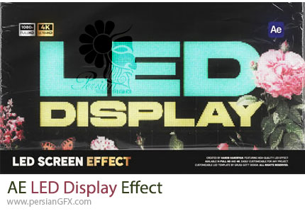 دانلود پروژه افترافکت افکت صفحه نمایش LED + آموزش - LED Display Effect