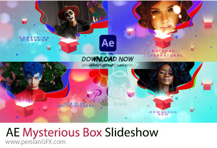 دانلود پروژه افترافکت اسلایدشو با باکس جادویی + آموزش - Mysterious Box Slideshow