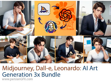 دوره جامع تولید هنر با سه ابزار هوش مصنوعی DALL-E، میدجورنی و لئوناردو - Midjourney, Dall-e, Leonardo: AI Art Generation 3x Bundle