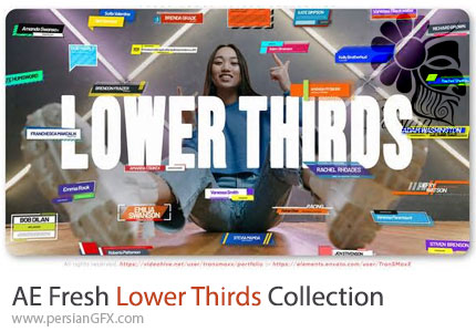 دانلود پروژه افترافکت پک تایتل های زیرنویس آماده - Fresh Lower Thirds Collection
