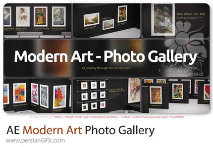 دانلود پروژه افترافکت اسلایدشو مدرن با گالری عکس هنری - Modern Art Photo Gallery