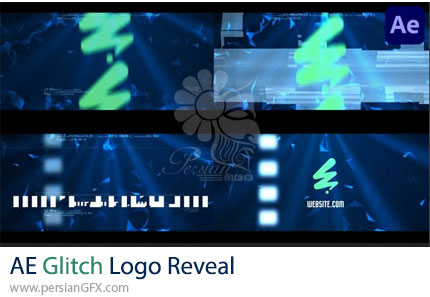 دانلود پروژه افترافکت نمایش لوگو با افکت گلیچ + آموزش - Glitch Logo Reveal
