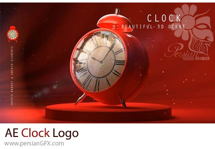 دانلود پروژه افترافکت نمایش لوگو با انیمیشن ساعت + آموزش - Clock Logo