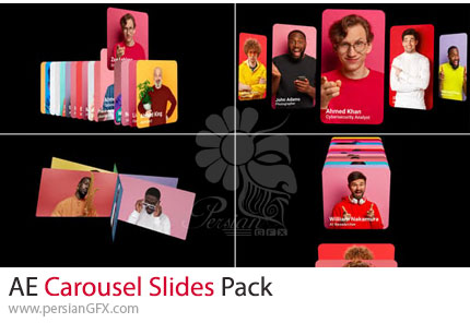 دانلود پروژه افترافکت پک اسلایدشو تصاویر به سبک کاروسل - Carousel Slides Pack
