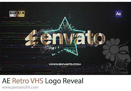 دانلود پروژه افترافکت انیمیشن لوگو به سبک رترو و VHS کلاسیک + آموزش - Retro VHS Logo Reveal