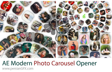 دانلود پروژه افترافکت افتتاحیه مدرن با چرخش تصاویر - Modern Photo Carousel Opener