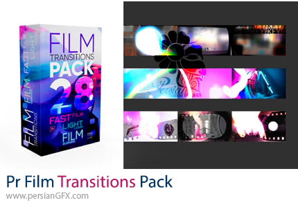دانلود پروژه پریمیر پک ترانزیشن های سینمایی + آموزش - Film Transitions Pack