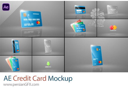 دانلود پروژه افترافکت موکاپ کارت اعتباری + آموزش - Credit Card Mockup