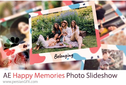 دانلود پروژه افترافکت اسلایدشو خاطرات شاد و به یادماندنی + آموزش - Happy Memories Photo Slideshow