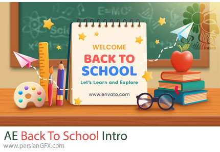 دانلود پروژه افترافکت اینترو بازگشت به مدرسه به سبک کارتونی - Back to School Intro