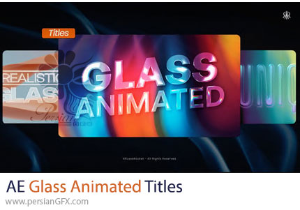 دانلود پروژه افترافکت عناوین شیشه های متحرک + آموزش - Glass Animated Titles