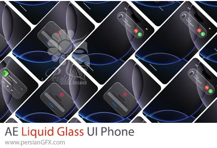 دانلود پروژه افترافکت رابط کاربری موبایل با افکت مدرن شیشه‌ای + آموزش - Liquid Glass UI Phone