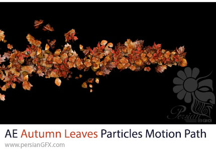 دانلود پروژه افترافکت مسیر حرکت برگ های پاییزی برای ساخت موشن گرافیک - Autumn Leaves Particles Motion Path