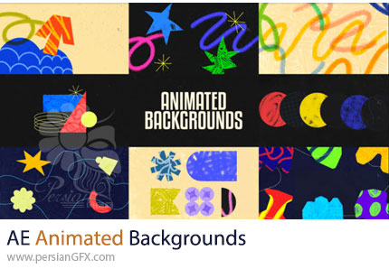 دانلود پروژه افترافکت بک گراندهای متحرک با اشکال انتزاعی + آموزش - Animated Backgrounds